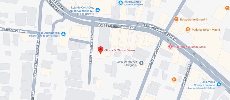 Mapa do consultório em Lajeado