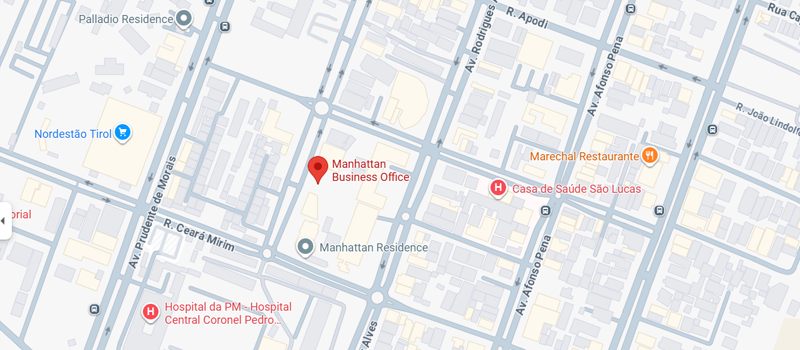 Mapa do consultório em Natal